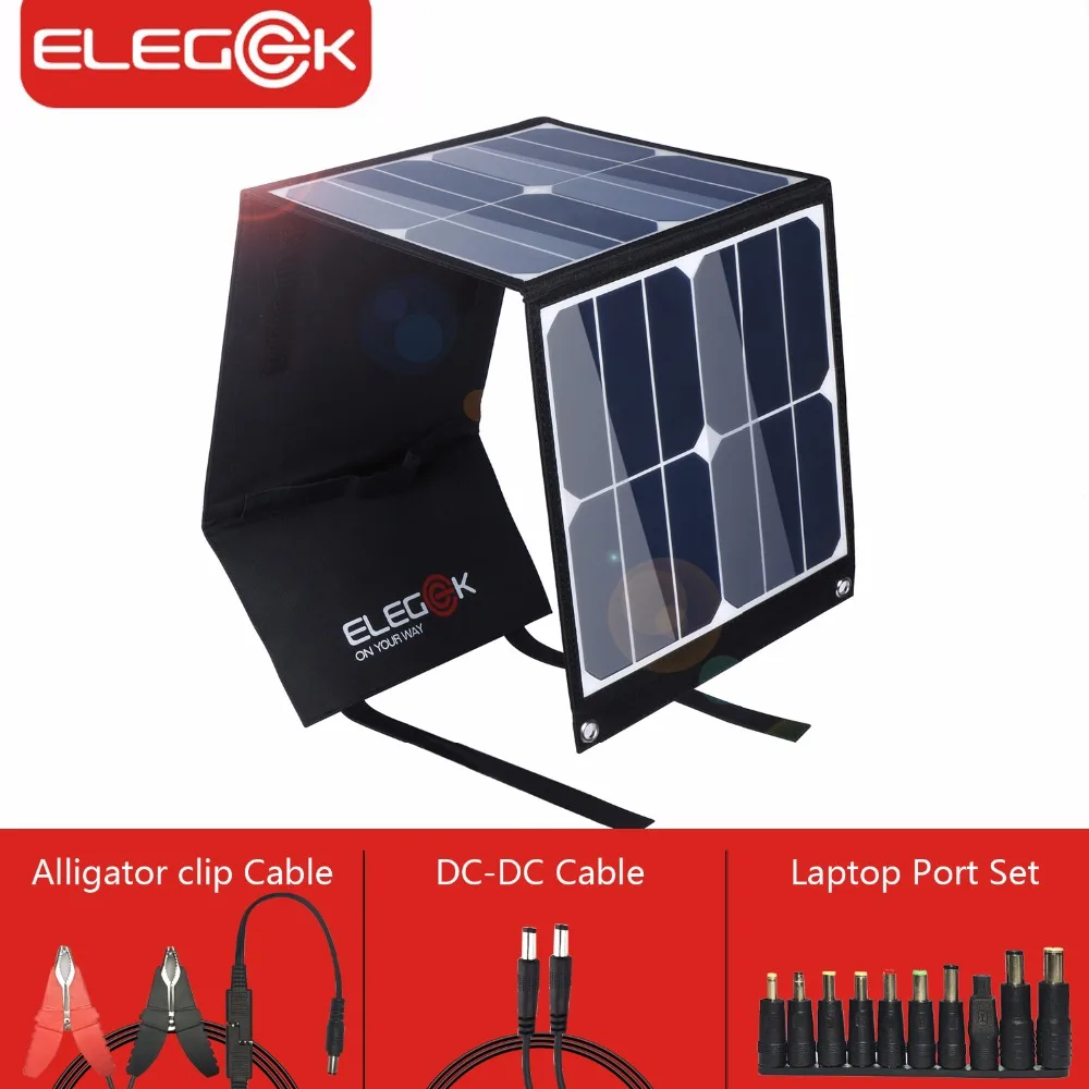 ELEGEEK 40 Вт складное зарядное устройство для солнечной панели 5 В/18 в выход
