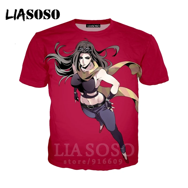 21 LIASOSO, аниме, 3d принт, футболка для мужчин и женщин, Harajuku, joJo's, хип-хоп, причудливый, homme Adventur, футболка, рок, футболки, homme, футболка E835 - Цвет: 21