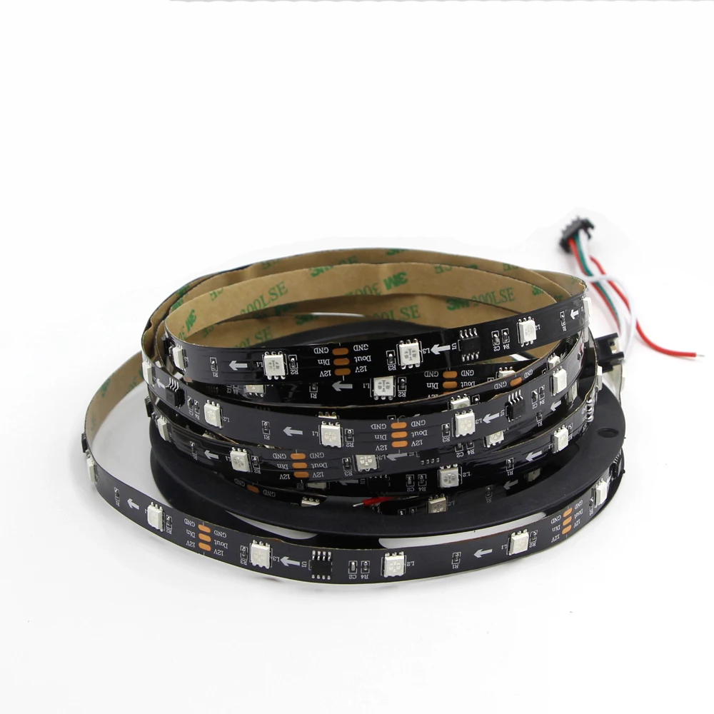 Светодиодная лента WS2811 5050 RGB 1 м/5 м 150 300 светодиодов постоянный ток 12 В