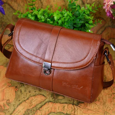 brown CHEERSOUL, женские модные сумки из воловьей кожи, женская сумка-почтальон из натуральной кожи, Женская стильная сумка, сумка на плечо для женщин - Цвет: brown