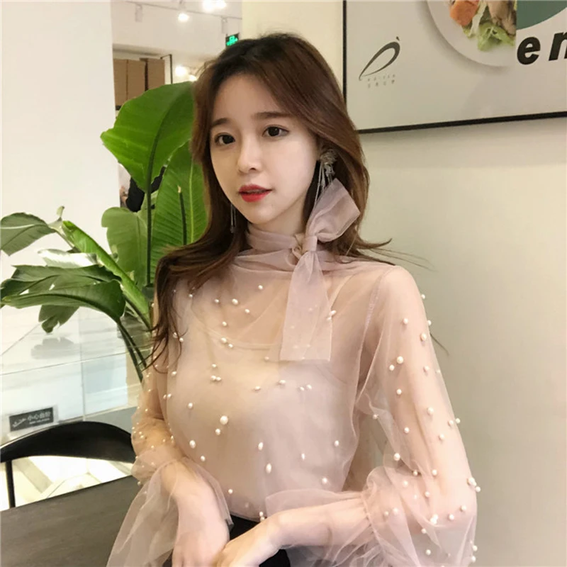 Блузка женская винтажная прозрачная с О образным вырезом 2 шт.|beaded blouse|blouse shirtshirt
