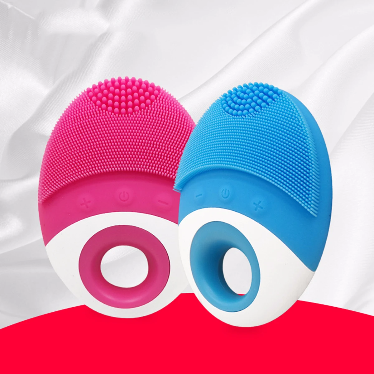 Electric Silicone Face Cleanser Wireless Charging Vibrate Pore Clean Cleansing Brush Massager Facial Vibration Skin Care Spa | Красота и