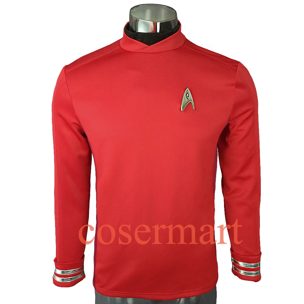 

New 2016 Startreks Costume Cosplay ST Beyond Sulu Costume Cosplay Sulu Red Uniform Halloween Party