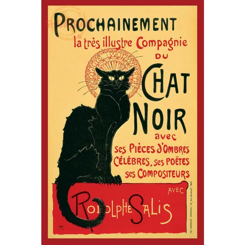 

Best Nice Custom Le Chat Noir Poster Home Decor Fashion Modern For Bedroom Poster Canvas Poster Fabric Cloth Poster