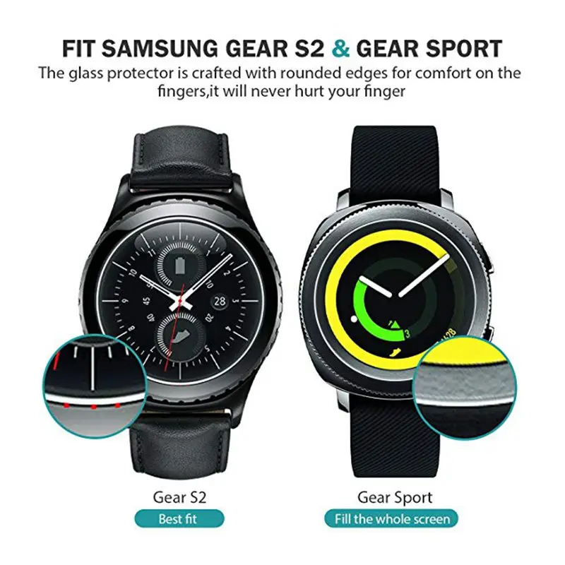 Защитная пленка из закаленного стекла для Samsung Gear S4 Sport S3 S2 Classic Gear2 R380 Zero экрана