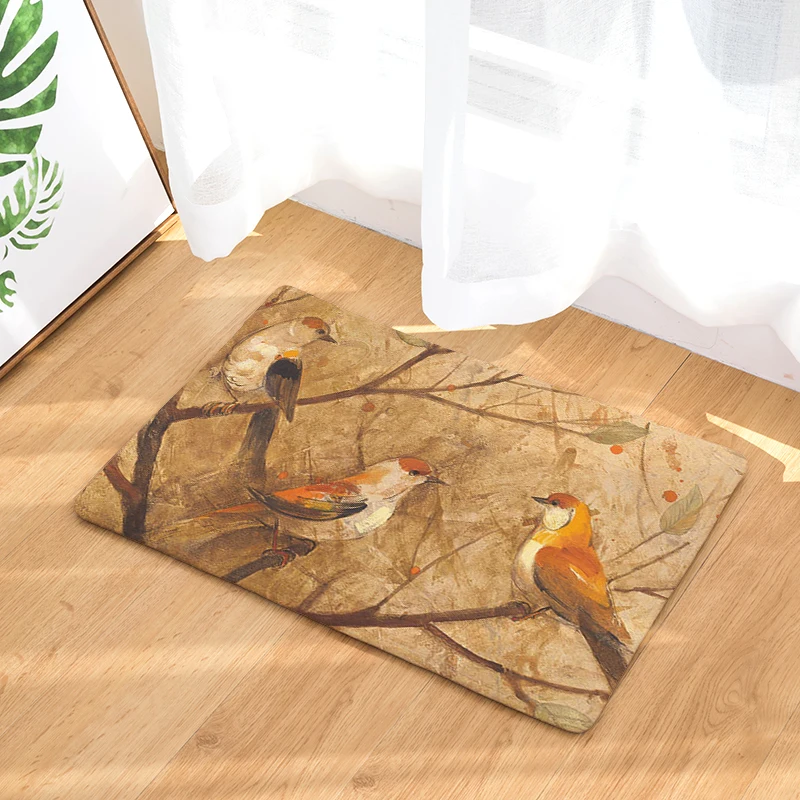 2017 мягкие тонкие легкие Коврики С Рисунком Птиц Нескользящие водопоглощающие