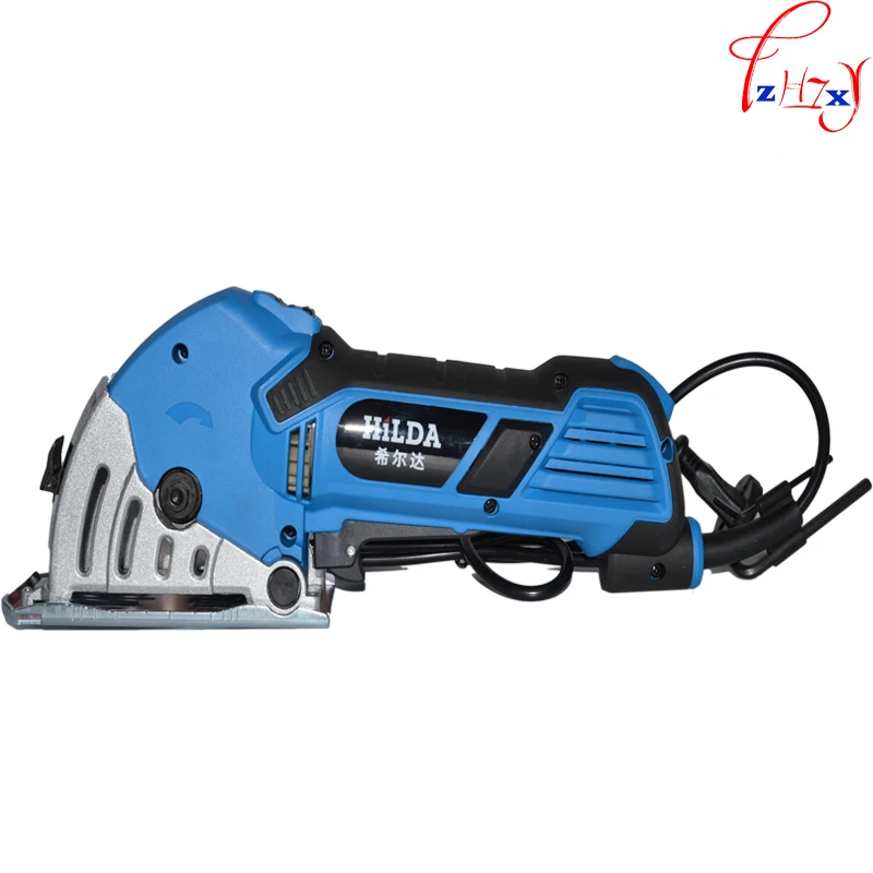 Электрическая мини циркулярная пила 500 Вт с ручным корпусом металлический шкив