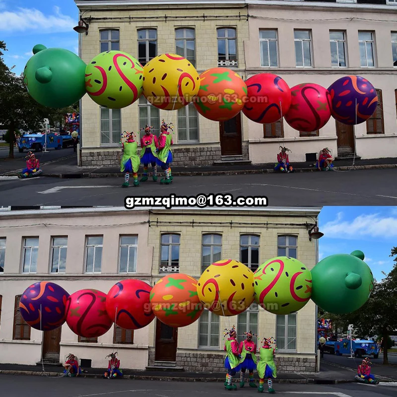 

DIY shape Track balloon Event party supplies Helium balloon advertising PVC centiped global promotion props color printing ball