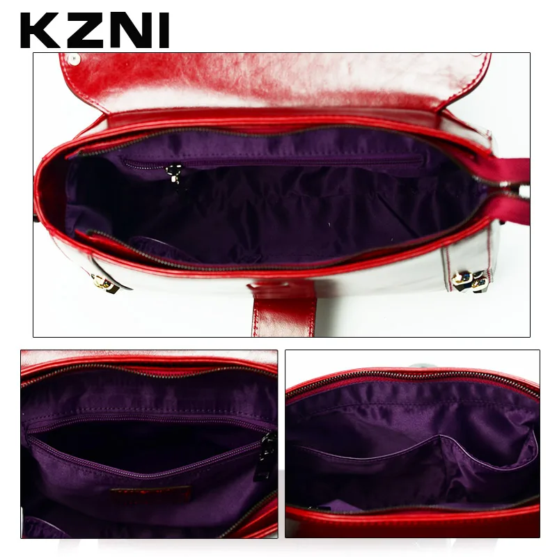 

KZNI Women Leather Handbags Shoulder Bags Top-handle Tote Ladies Bags Fashion Handbags 2017 Bolsas Femininas 1180