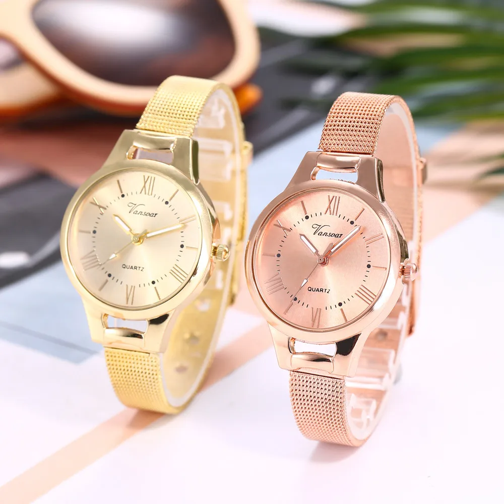 

2019 Luxury Brand Watches Quartz Stainless Steel Band New Strap Watch Analog Wrist Watch relojes para mujer hot sale A7