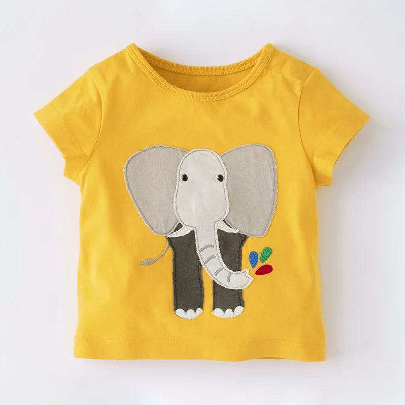 100% хлопковая Футболка с принтом аллигатора для мальчиков детские топы высокого