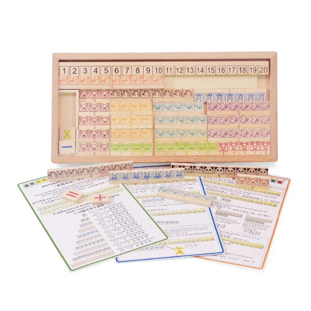 Новые Детские деревянные игрушки ToysMontessori материалы Обучения добавить вычитание