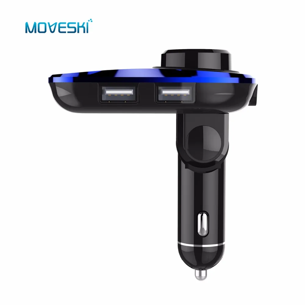Moveski BC28 Bluetooth гарнитура для авто fm модулятор BT передатчик Aux Out громкой связи