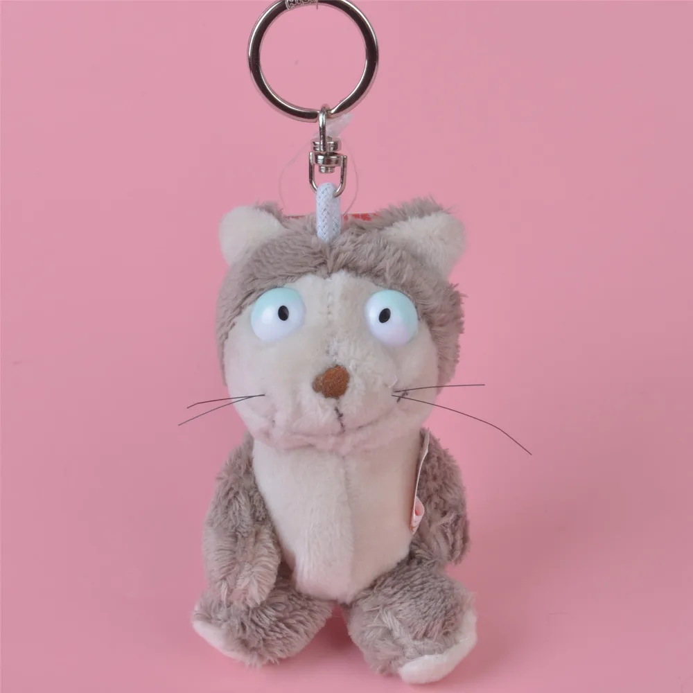 1 шт. серый Кот маленькая плюшевая подвесная игрушка Детская кукла брелок/брелок