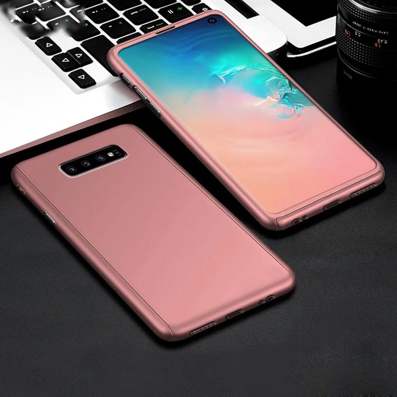 Чехол для Galaxy S10 S10e Plus Матовый Жесткий чехол с полным покрытием на 360 градусов Samsung