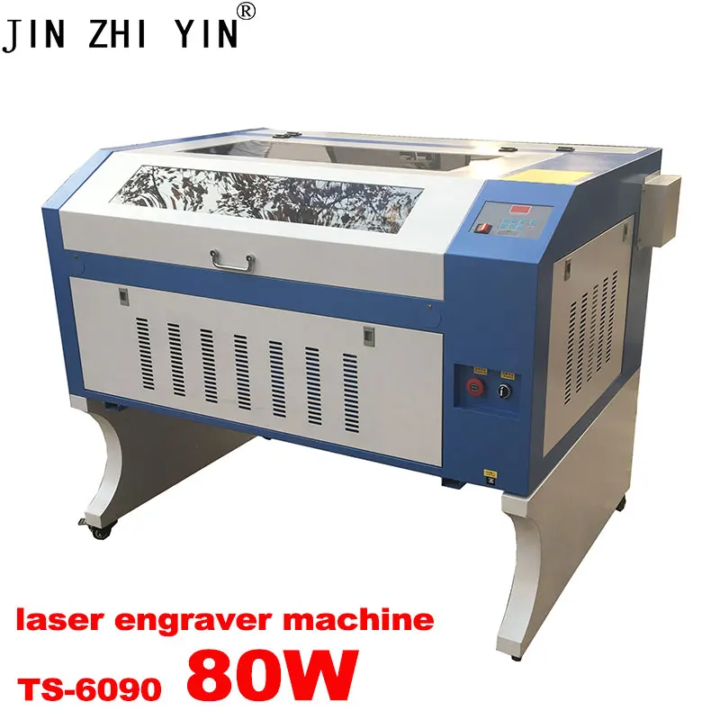 JINZHIYIN 80W CO2 6090 Лазерная лампа с электрическим вертикальным и нижним столом 110V/220V