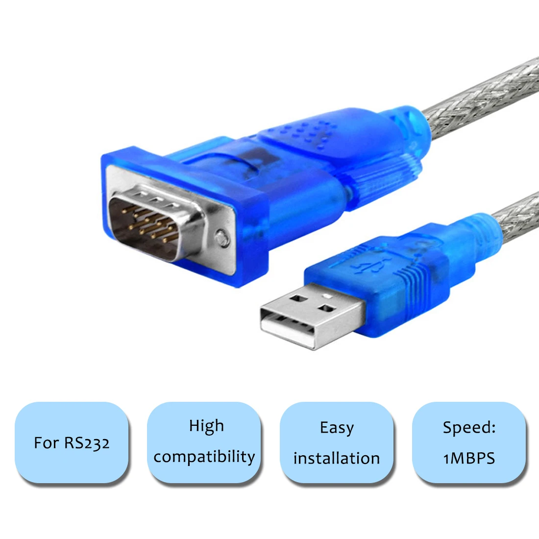 Высококачественный USB к RS232 последовательный порт 9 контактный DB9 Кабель адаптер
