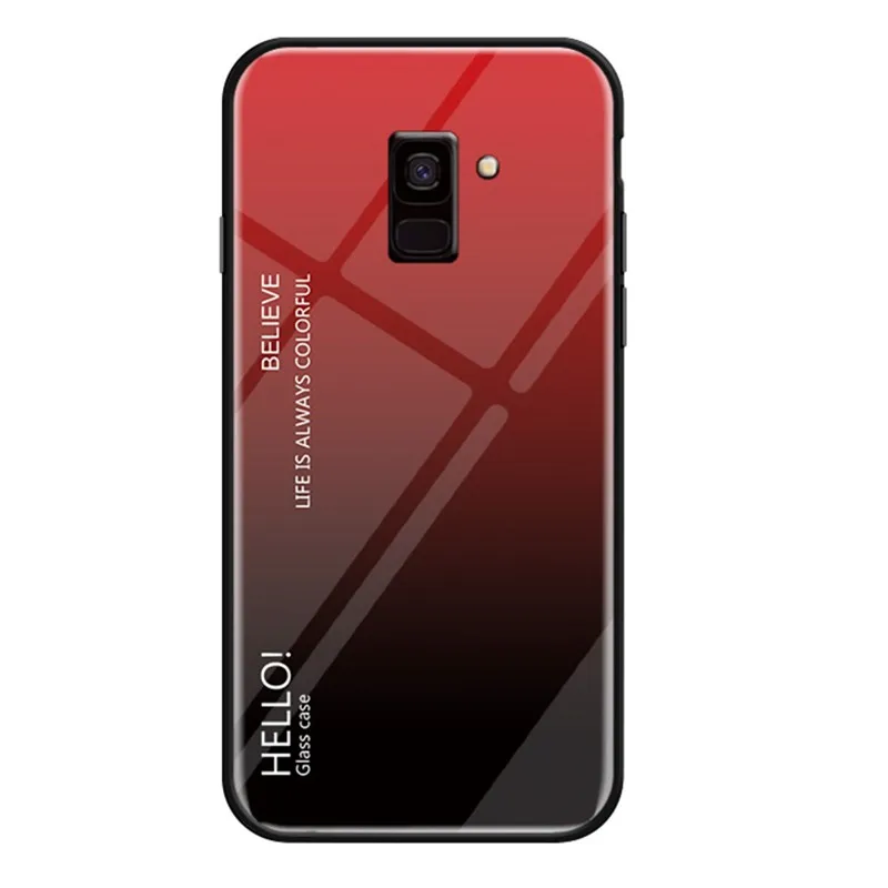 Чехол-накладка из закаленного стекла для Samsung S8 S9 Plus Note 8 9 A6 A8 J4 J6 2018 A9 | Мобильные