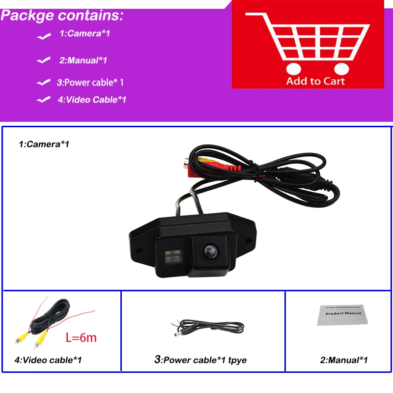 

HaiSunny Trajectory Tracks Reverse Camera For Toyota Land Cruiser Prado 2700 4000 120 2005-2009 Night Vision Rear View Camera