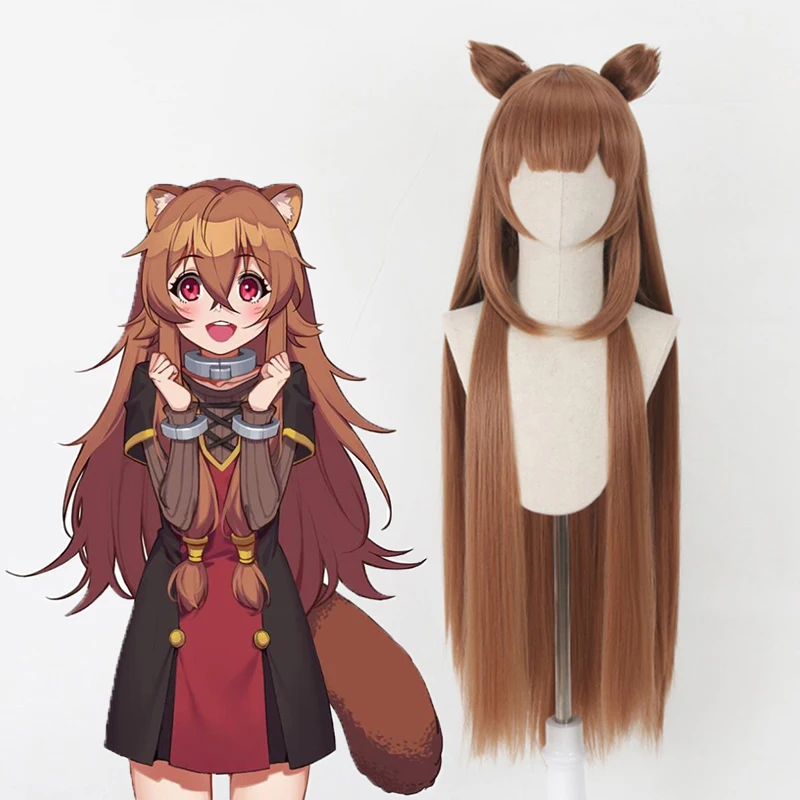 

Anime Comic The Rising of the Shield Hero Cosplay Wig Raphtalia Cosplay Wig Long Brown Synthetic wig Cosplay Accessories