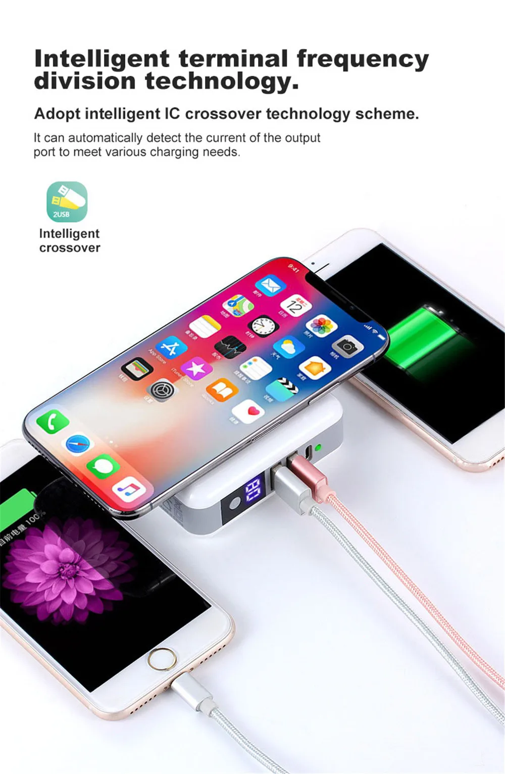 6700 мАч беспроводной Quick Charge power Bank для iPhone Xiaomi переносной мобильный телефон зарядное устройство Внешний с двумя USB зарядное устройство