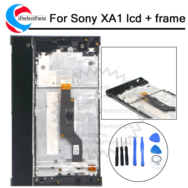 ЖК дисплей для Sony Xperia XA1 дигитайзер сенсорного экрана G3116 G3121 G3112 в сборе с рамкой