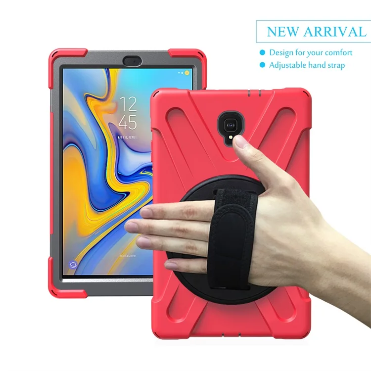 Red Kickstand Противоударный детский чехол для samsung Galaxy Tab A 10,5 SM-T590 T595 T597 защитный чехол подставка силиконовая резина Чехол - Цвет: Red Kickstand