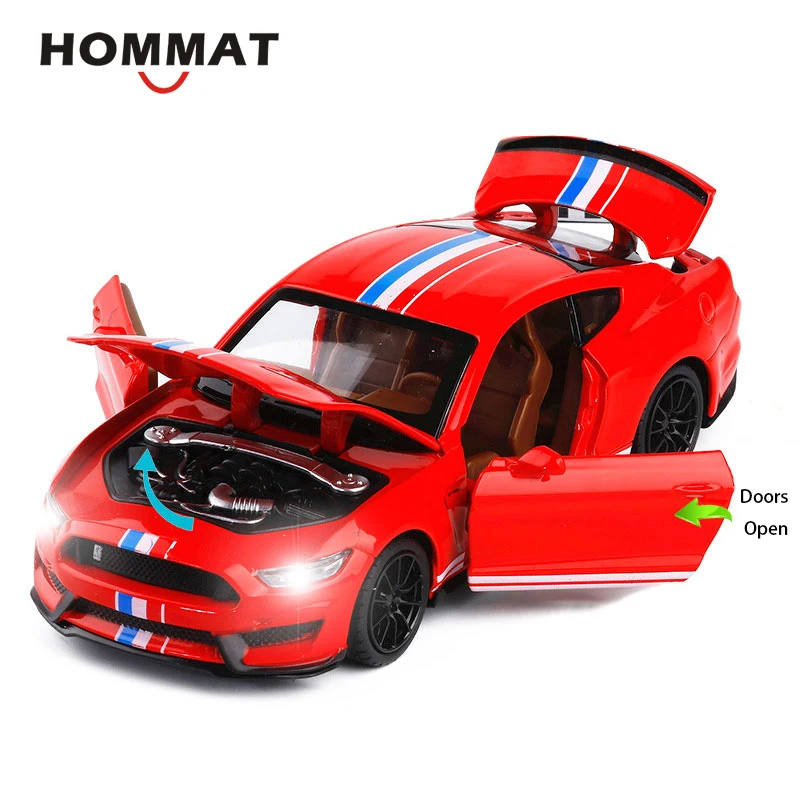 HOMMAT 1:32 весы Ford Mustang Shelby GT350 Игрушечная модель автомобиля Diecasts & Toy транспортные