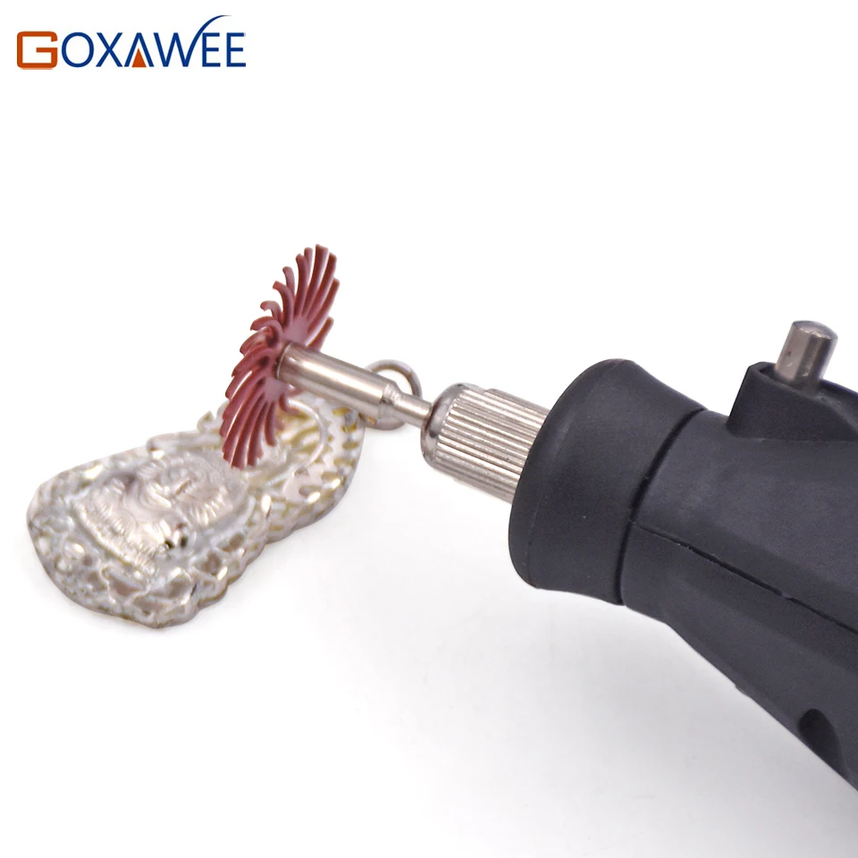 GOXAWEE 10 шт. абразивные щетки роторные инструменты для Dremel аксессуары с 2 3 0 мм