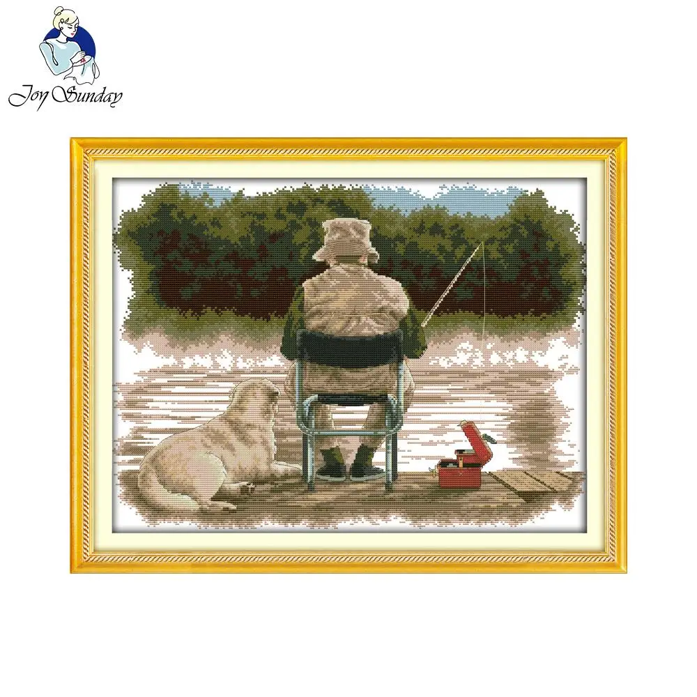 Joy Sunday рыбалка вышивка крестиком набор для рукоделия украшения дома Набор