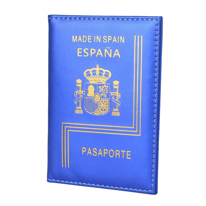 Испанская Обложка для паспорта, защитный кошелек Espanol, визитная карточка, испанская Обложка для паспорта, Кожаная Обложка для паспорта, чехол для паспорта