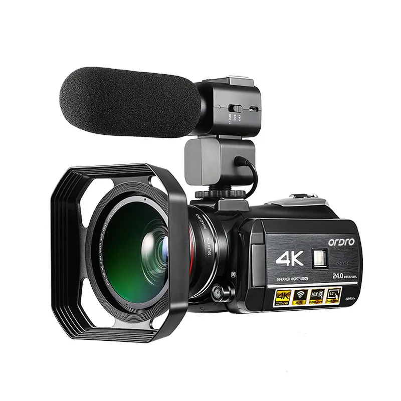Цифровая HD видеокамера 4K WiFi Ultra 1080P 48MP 16X ZOOM + микрофон широкоугольный объектив