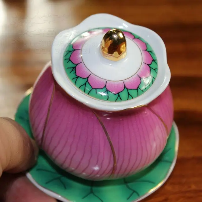 Богатство и честь чашки с лотосом чаша для воды буддистские принадлежности