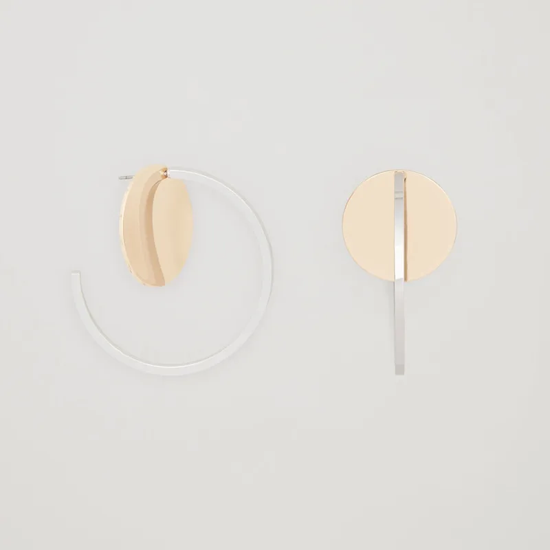 wing yuk Punk Gold Color Round Hoop Earrings for Women Fashion Metal Minimalist Vintage Pop INS Hot Sales Jewelry 2018 | Украшения и
