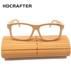 HDCRAFTER из натурального дерева, бамбуковый Оправы для очков для Для мужчин Для женщин Для мужчин Винтаж Ретро близорукость очки рамки с прозрачными стеклами