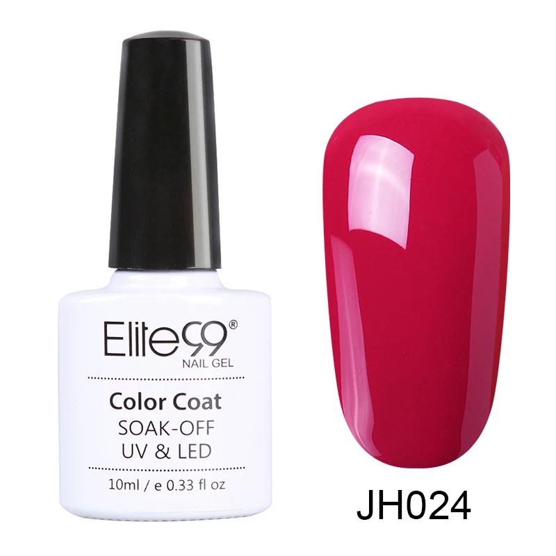 JH024 Elite99, серия винно-красного цвета, 10 мл, Гель-лак для ногтей, цветной лак, Полупостоянный Гель-лак для ногтей, замачиваемый, УФ светодиодный, Гель-лак - Цвет: JH024
