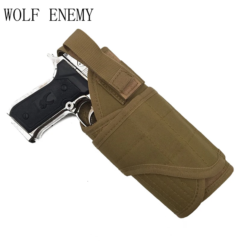 

WOLF ENEMY Tactical Pistol Right handed Holster Utility Adjustable Airsoft Hunting Pouch Tornado multiple MOLLE Vertical