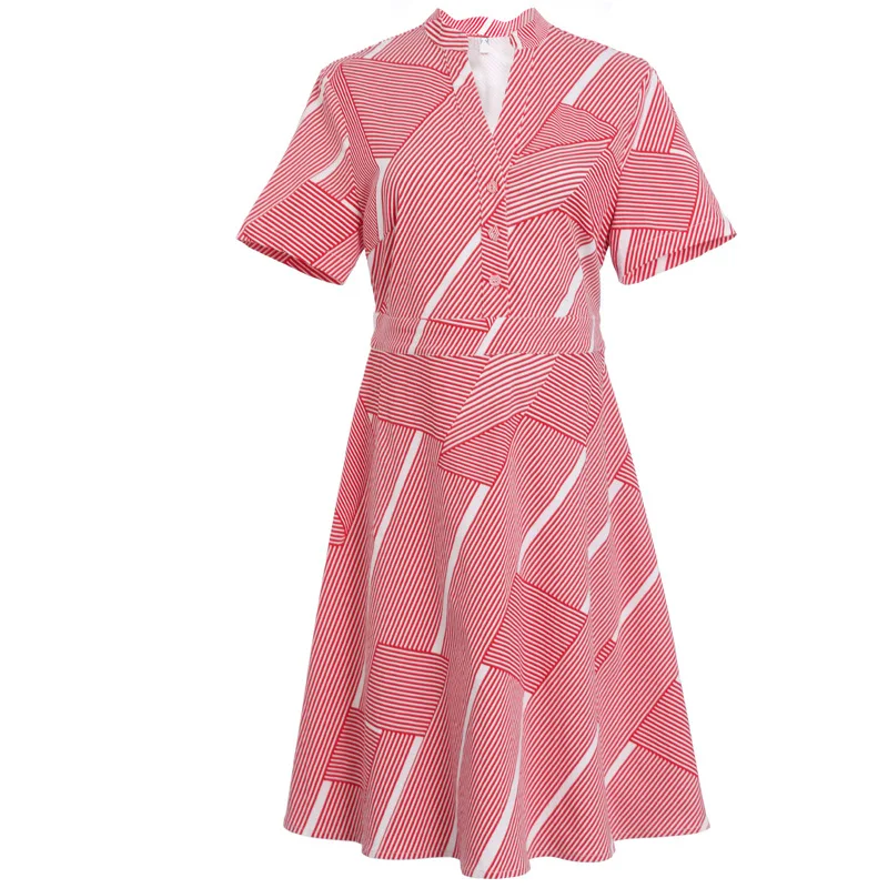 Большие размеры плюс размер женские Fat Mm2019 летние новые модные полосатые с v