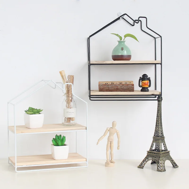 Современный минималистичный кованый деревянный коврик дом с дымоходом