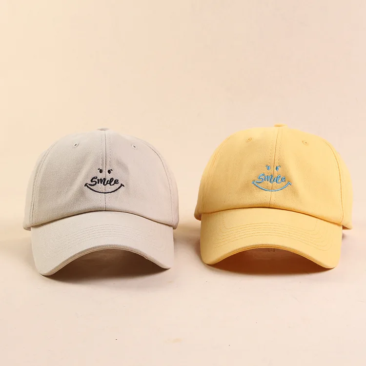 Хлопок Бейсбол Кепки шляпа c вышивкой, для отца Американский Unisex Snapback Шапки дот только линии Письма рисунком в виде улыбающихся рожиц;