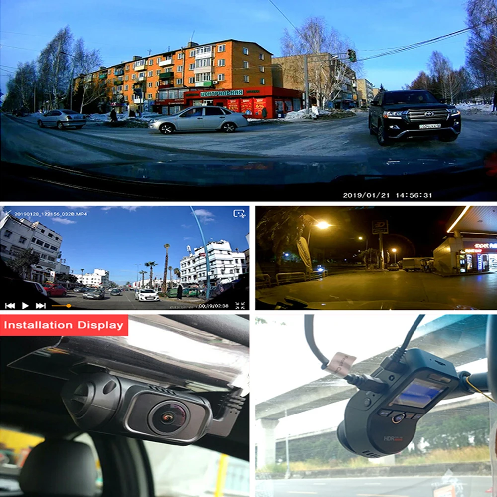 Ultra HD Автомобильный видеорегистратор 4K 1080P Автомобильная камера заднего вида с