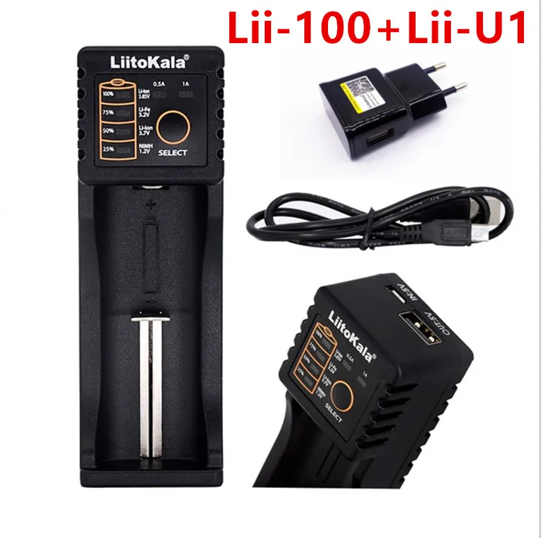 2017 Liitokala lii100 lii202 ii402 18650 зарядное устройство Li-Ion 1 2 в 3 7 AA NiMH 26650 5 2A inteligente de EU plug |