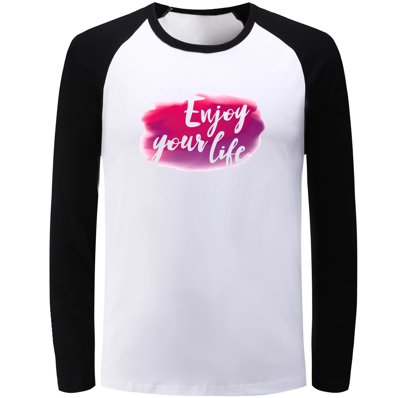 Стильная Лоскутная футболка с длинным рукавом для мужчин женщин мальчиков и