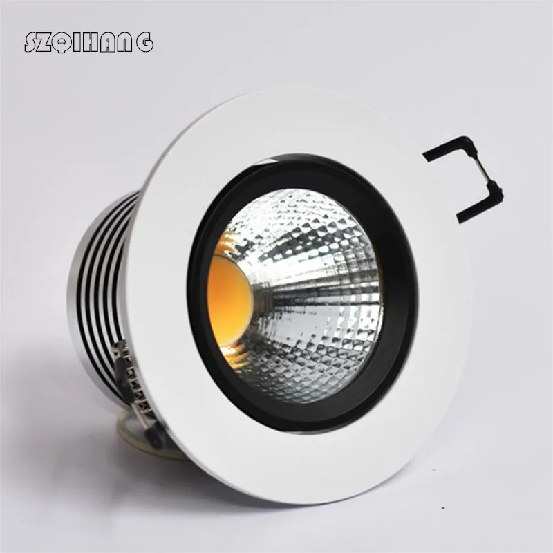 

Dimmable led downlight lamp 10W 15W cob led spot 220V / 110V ceiling recessed downlights round led panel light with led driver