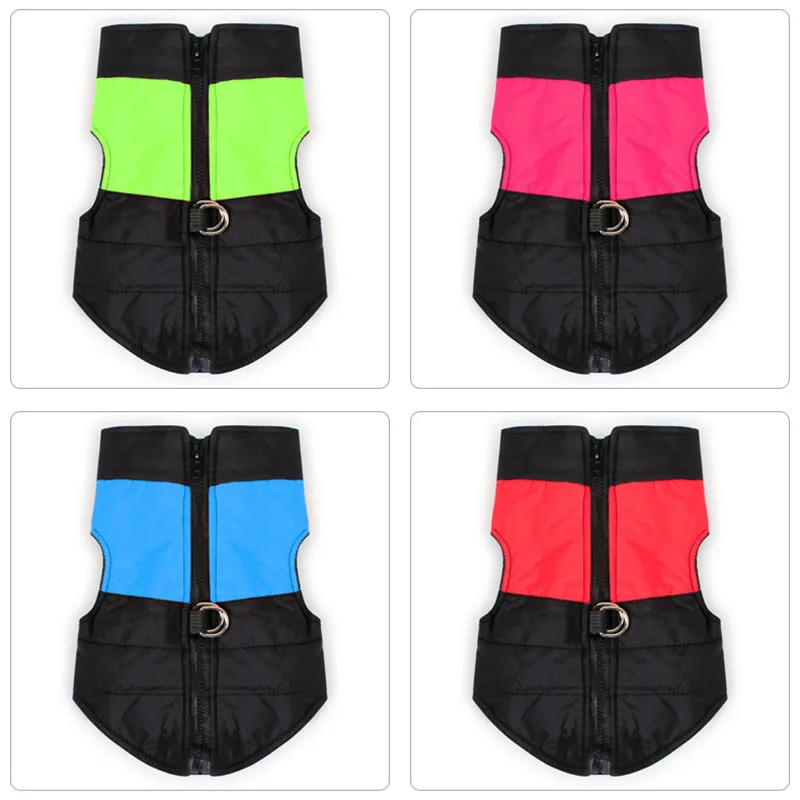 Зимняя одежда для собак Классический Водонепроницаемый жилет на молнии с