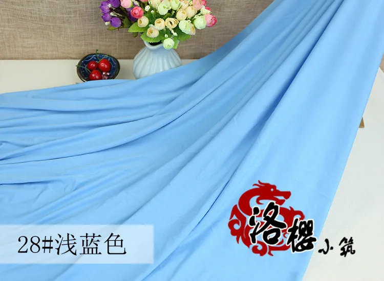 Light blue Микро- волокна lycra спандекс участок ткани купальник zentai крепко танец костюмов вязать ткань этапе декоративные ткани - Цвет: Light blue
