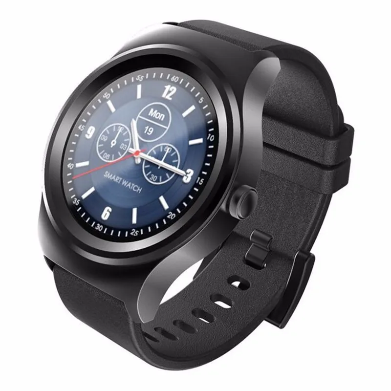SMA-R Bluetooth Полный Круглый Smartwatch Спорт Шагомер монитор сердечного ритма кожа Смарт часы наручные Телефон для iOS Android