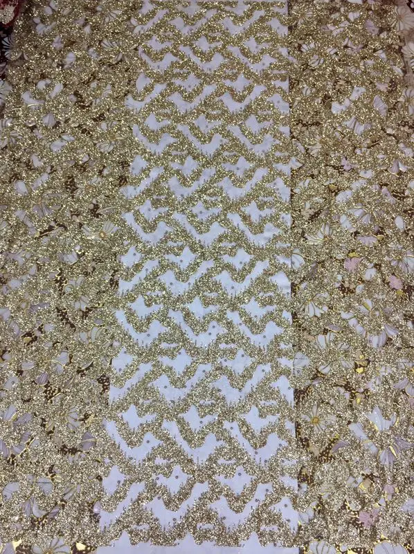 SU-D16106 Hot selling french net lace fabric with beads glued glitter fashion african tulle | Дом и сад
