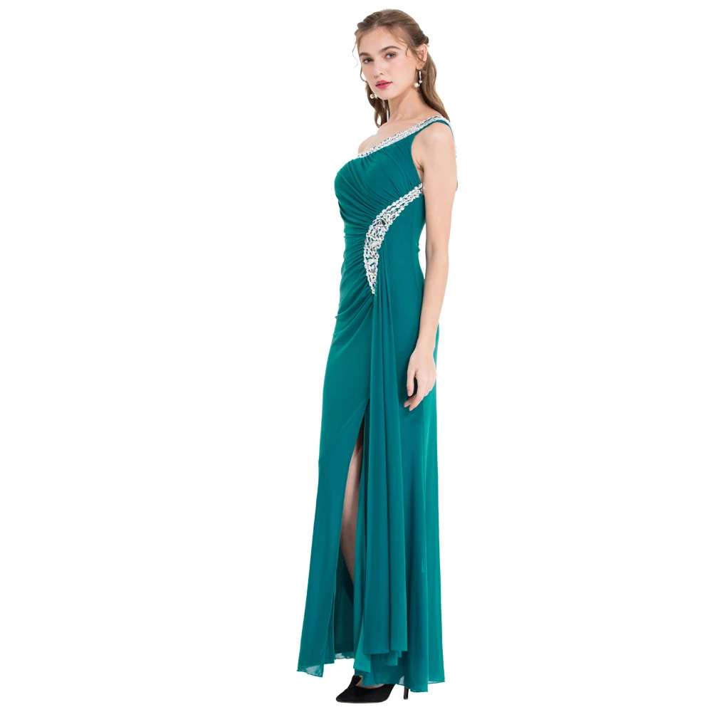 Женское вечернее платье Angel-fashions плиссированное подружки невесты с разрезом на