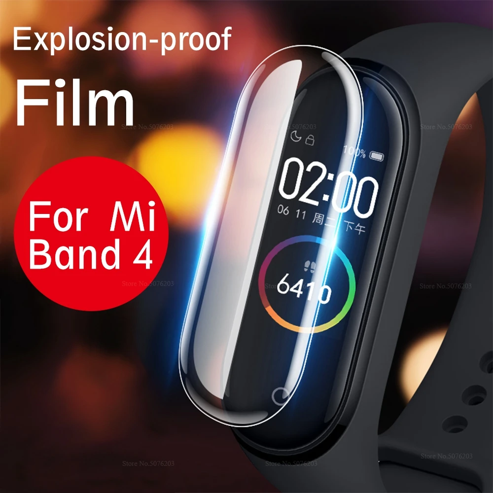 3/5 шт для Xiaomi Mi Band 4 защитная пленка экрана Взрывозащищенная мягкая не закаленное